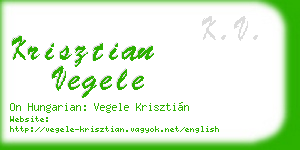 krisztian vegele business card
